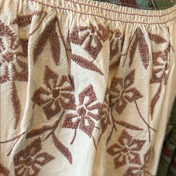 Free People Bohemian Green and Cream Dress - Picture 6 of 9